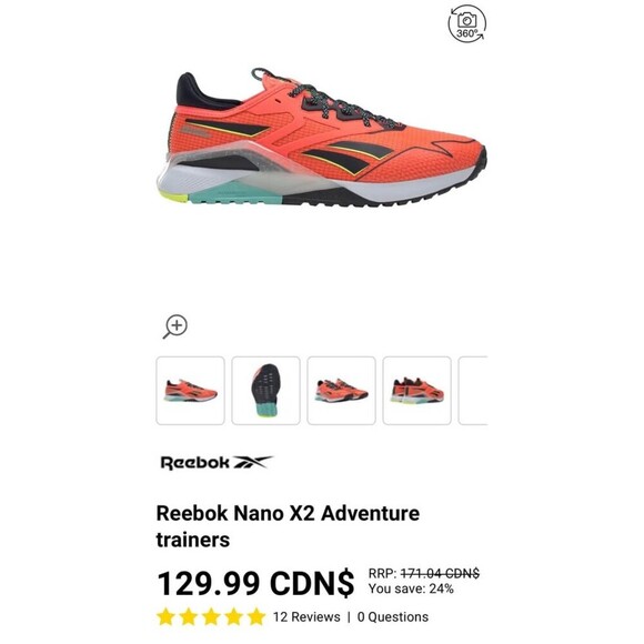 NWOB Men's Reebok Nano X2 Adventure Trainers Shoes - Size 9 - Picture 8 of 8